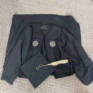 Georgia Tech Undergrad cap, gown, and hood